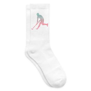 Feldhockey Hockeyspieler verpixelt Hockey Jungen - Tennissocken - Weiß - Rechts