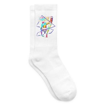 Furchtloser Gibbon Dschungelpfad - Tennissocken - Weiß - Rechts