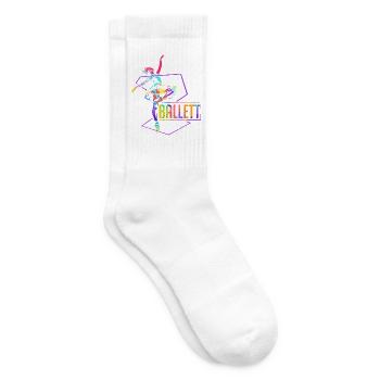 Elegante Ballett Choreographie - Tennissocken - Weiß - Rechts