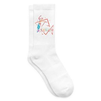 Schwindelfreie Slackline Hochseil - Tennissocken - Weiß - Rechts
