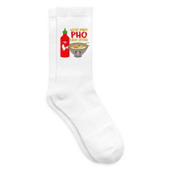 Herzerwärmende Pho Liebespärchen - Tennissocken - Weiß - Rechts