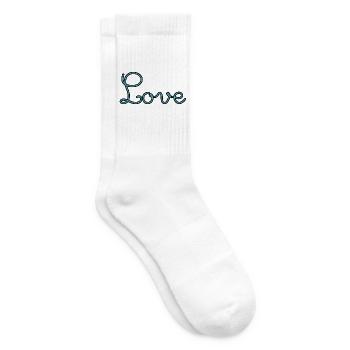 VALENTINSTAG. Junggesellinnenabschied. ICH LIEBE DICH. ICH LIEBE DICH. LIEBE - Tennissocken - Weiß - Rechts