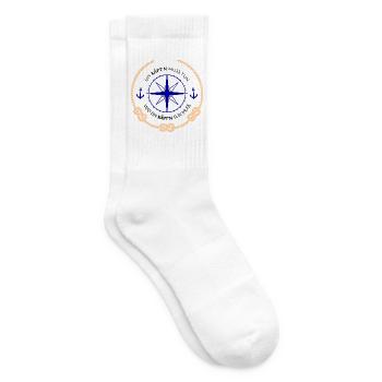 Ein Kapitan muss tun 3 Knoten - Tennissocken - Weiß - Rechts