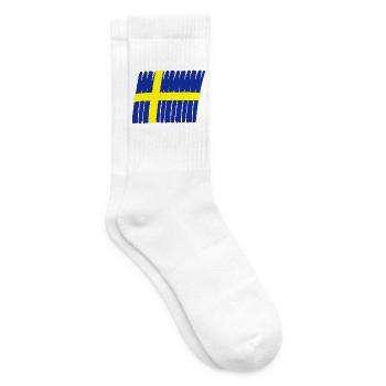Sweden flag paint - Tennissocken - Weiß - Rechts