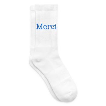 GELIEBTE. VIELEN DANK. DANKE, HERRIN. GESCHENK - Tennissocken - Weiß - Rechts