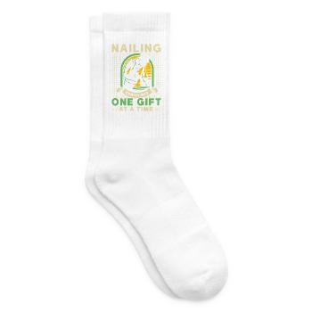 Santa Loves A Clean Smile Zahnarzt Dental Weihnach - Tennissocken - Weiß - Rechts