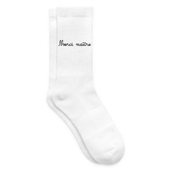 MEISTER. VIELEN DANK. DANKE, MEISTER. MEISTER. MEISTER-GESCHENK - Tennissocken - Weiß - Rechts