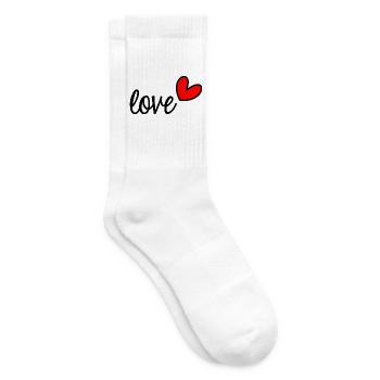 VALENTINSTAG. Junggesellinnenabschied. ICH LIEBE DICH. ICH LIEBE DICH. LIEBE - Tennissocken - Weiß - Rechts