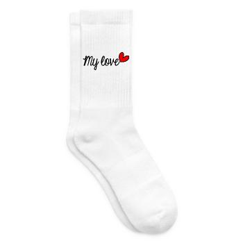 PAAR. ICH HABE GERADE GEHEIRATET. Junggesellinnenabschied. VALENTINSTAG. MARIES - Tennissocken - Weiß - Rechts