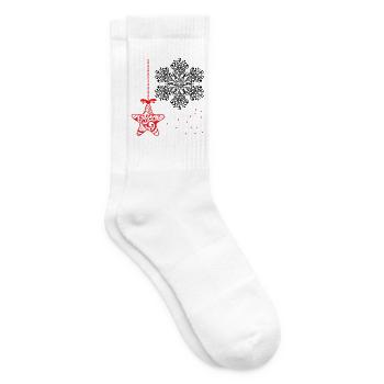 Ornament Weihnachten - Tennissocken - Weiß - Rechts