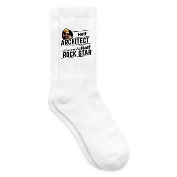Half Architect, half Rock Star - Architekt Gitarre - Tennissocken - Weiß - Rechts