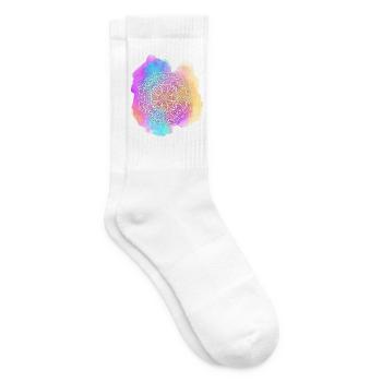 Mandala - Tennissocken - Weiß - Rechts