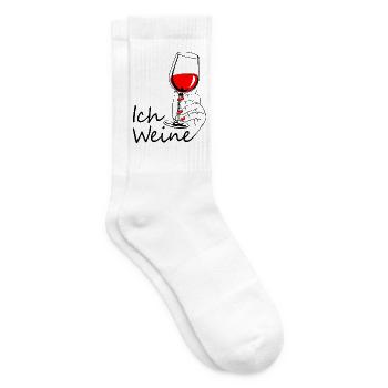 Ich weine - Tennissocken - Weiß - Rechts