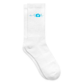 Kamera Heartbeat Camera Herzschlag Photograph - Tennissocken - Weiß - Rechts