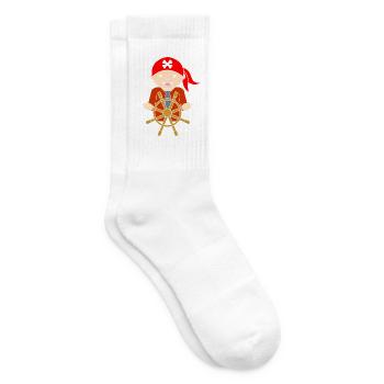Piratenkind Pirat Junge - Tennissocken - Weiß - Rechts