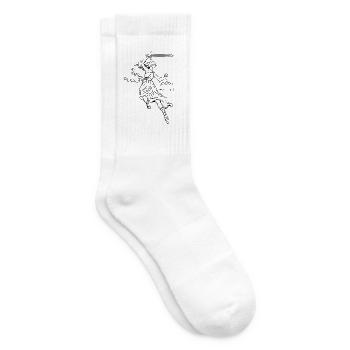 Lady justice, Allegorie der Gerechtigkeit, Göttin - Tennissocken - Weiß - Rechts