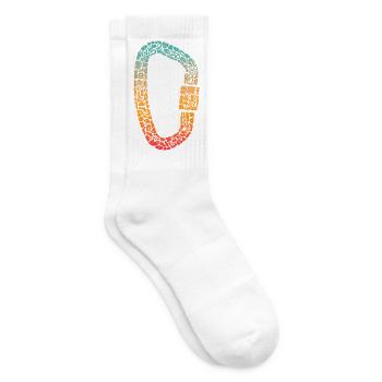 Klettern Symbole Karabiner Bouldern Climbing - Tennissocken - Weiß - Rechts