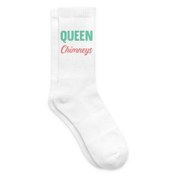 Königin der Schornsteine Job Beruf Schornsteinfege - Tennissocken - Weiß - Rechts