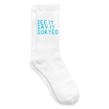 SEE IT SAY IT SORTED - Tennissocken - Weiß - Rechts