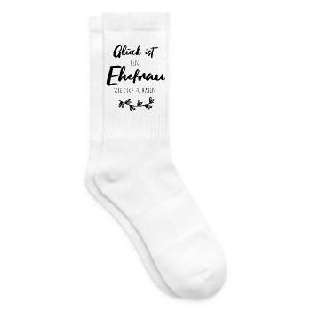Glück ist, eine Ehefrau wie dich zu haben. - Tennissocken - Weiß - Rechts