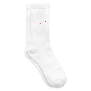 Liebespaar Herzschlag - Tennissocken - Weiß - Rechts