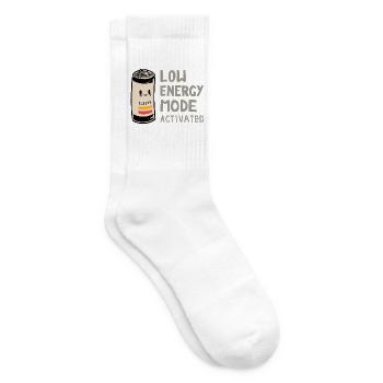 Niedrig-Energie-Modus aktivierter Batterie-Comic - Tennissocken - Weiß - Rechts