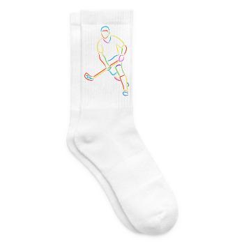 Floorball Salibandy Innebandy Jungen Unihockey - Tennissocken - Weiß - Rechts