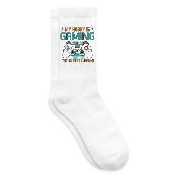 My Hobby is Gaming Videospiel Videogame Design - Tennissocken - Weiß - Rechts
