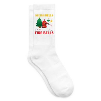 Schlittenglocken und Feuerglocken Brandbekämpfung - Tennissocken - Weiß - Rechts