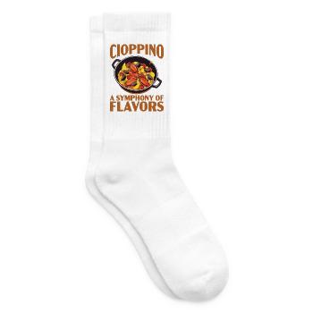 Cioppino Liebhaber Foodie Food Amerikanischer Meer - Tennissocken - Weiß - Rechts