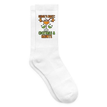 Ghouls' Night: Cocktails & Haunts Halloween - Tennissocken - Weiß - Rechts