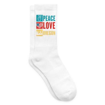 Frieden Liebe Oregon USA Staat Amerika Oregonian - Tennissocken - Weiß - Rechts