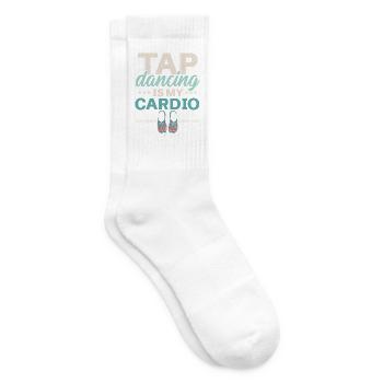 Stepptanz ist mein Ausdauertraining Stepptanz-Lehr - Tennissocken - Weiß - Rechts
