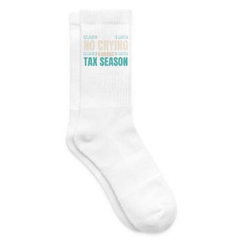 In der Steuersaison wird nicht geweint Steuerberat - Tennissocken - Weiß - Rechts