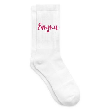 Emma Herz Pink - Tennissocken - Weiß - Rechts
