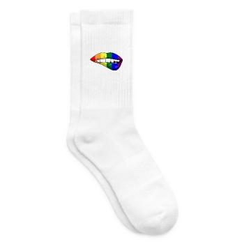 LGBT Lips - Tennissocken - Weiß - Rechts