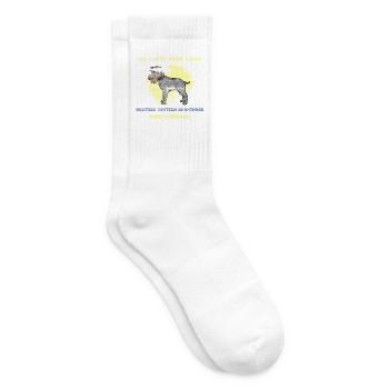 Deutsch Drathaar Hund Jagdhund - Tennissocken - Weiß - Rechts