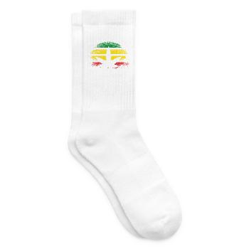 Cannabis Retro - Tennissocken - Weiß - Rechts