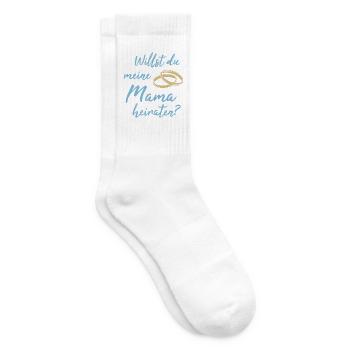 Willst du meine Mama heiraten Alleinerziehende - Tennissocken - Weiß - Rechts