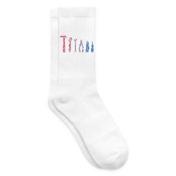 Werkzeug Kritzelei Handwerker Heimwerker - Tennissocken - Weiß - Rechts