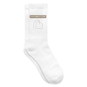 Minimaler Hausumriss Linienstil - Tennissocken - Weiß - Rechts