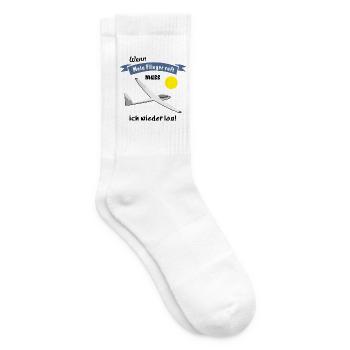 wenn mein flieger ruft - Tennissocken - Weiß - Rechts