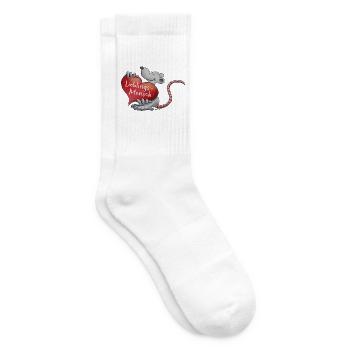 Lieblings-Mensch Herzensmaus - Tennissocken - Weiß - Rechts