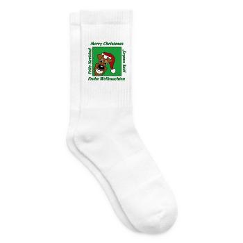 Irish Terrier Weihnacht - Tennissocken - Weiß - Rechts
