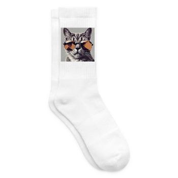 Cool Cat #1 - Tennissocken - Weiß - Rechts