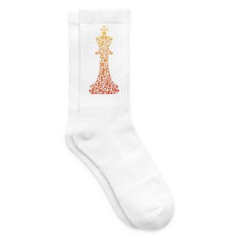 Schach Figuren Brettspiel Symbole Schachspieler - Tennissocken - Weiß - Rechts