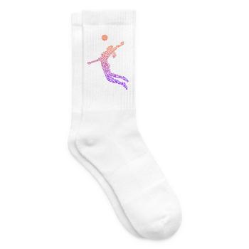 Volleyballerin Symbole Frauen Mädchen Volleyball - Tennissocken - Weiß - Rechts