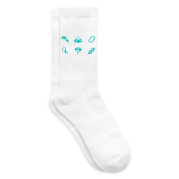 Klettern Symbole Bouldern Bergsteiger Kletterer - Tennissocken - Weiß - Rechts