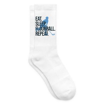 Floorball Unihockey Eat Sleep Floorball Spieler - Tennissocken - Weiß - Rechts