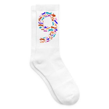 Geburtstag Junge 9 Jahre Flugzeug Flugzeuge - Tennissocken - Weiß - Rechts